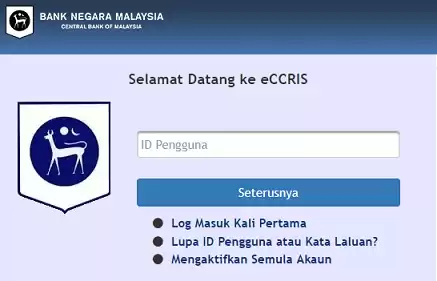 Semakan CCRIS Online Melalui eCCRIS